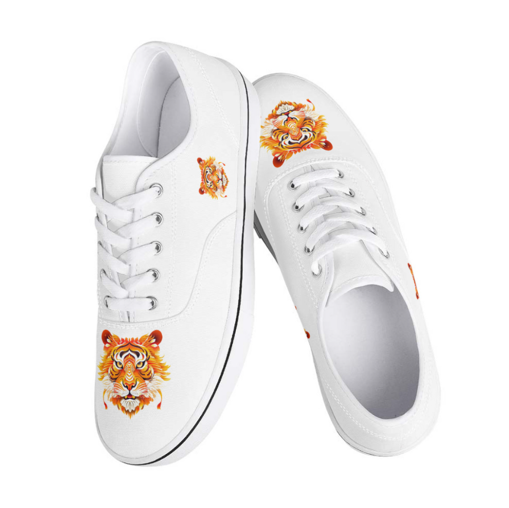 Vibrant Tiger - Art Canvas Sneakers