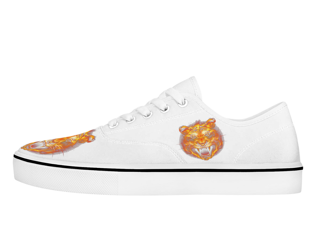 Blazing Tiger - Motif Canvas Sneakers