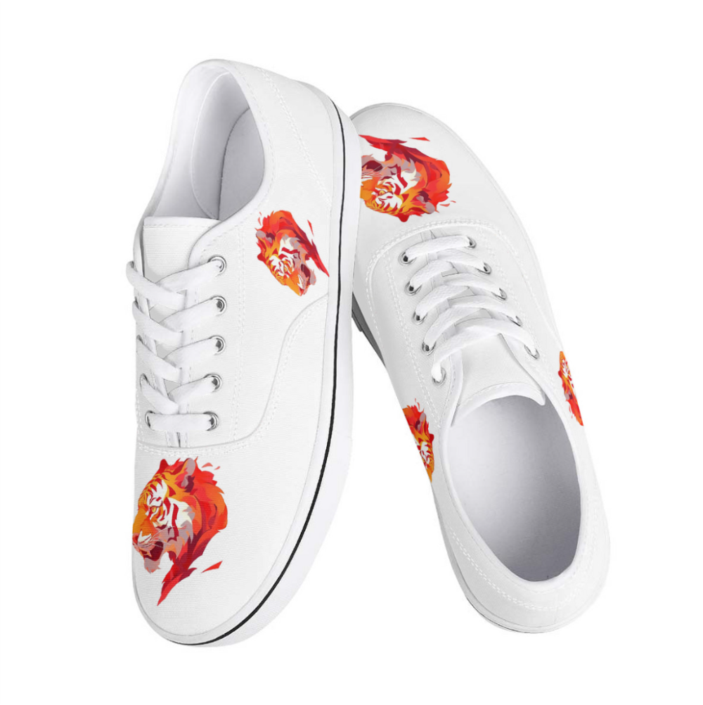 Fiery Tiger - Art Canvas Sneakers